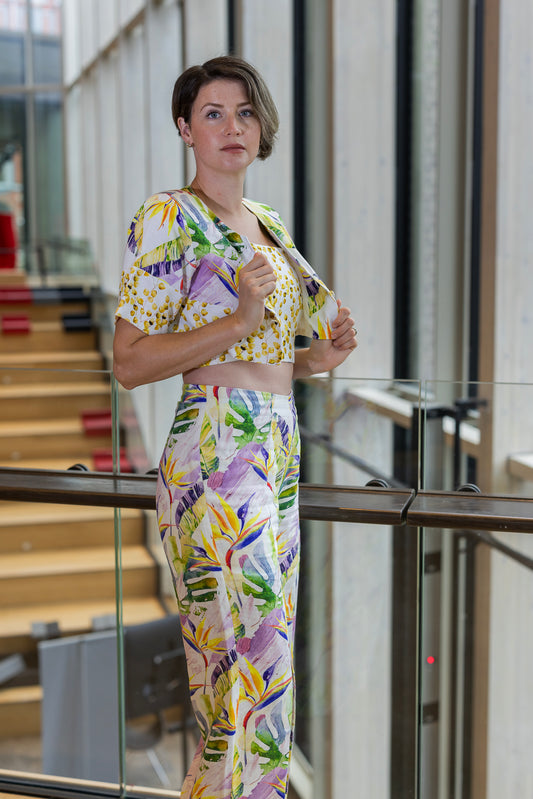 Whispering Garden Crop Top and Pants - 2 Piece Set