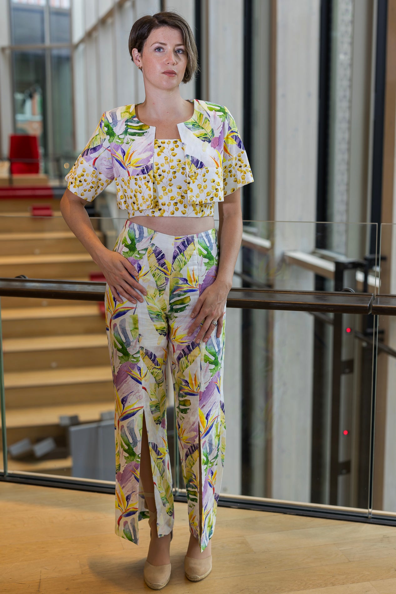 Whispering Garden Crop Top and Pants - 2 Piece Set
